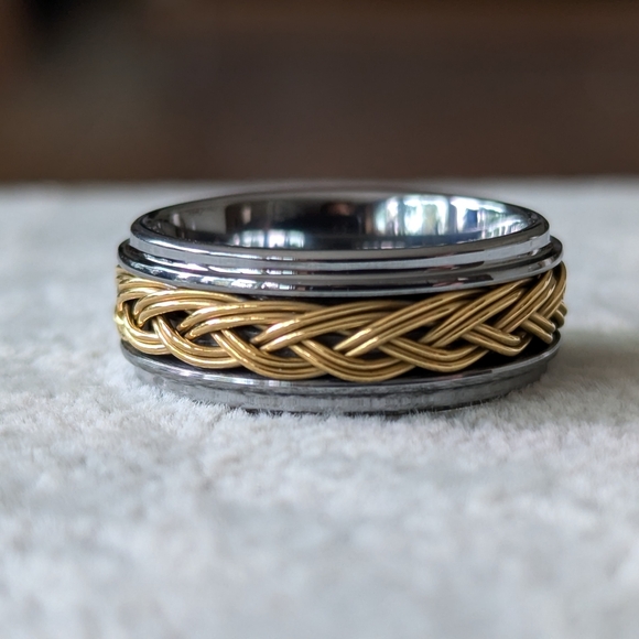 Tungsten mens braided band - Picture 2 of 2